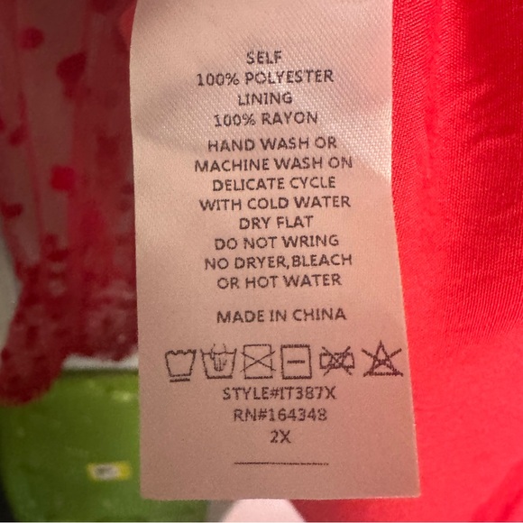 First Love Red Sheer Polka Dot Blouse - Picture 8 of 8